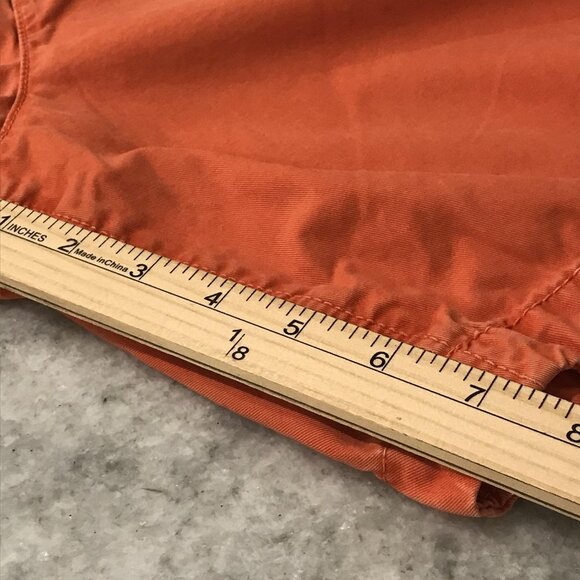 American Eagle Outfitters Shorts Mens 44 Orange Prep Chino Flat Front Summer - Picture 10 of 10